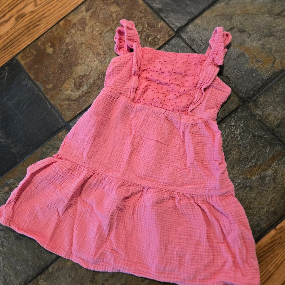 Girls - Pink Velvet - Tank Dress - Size 6X